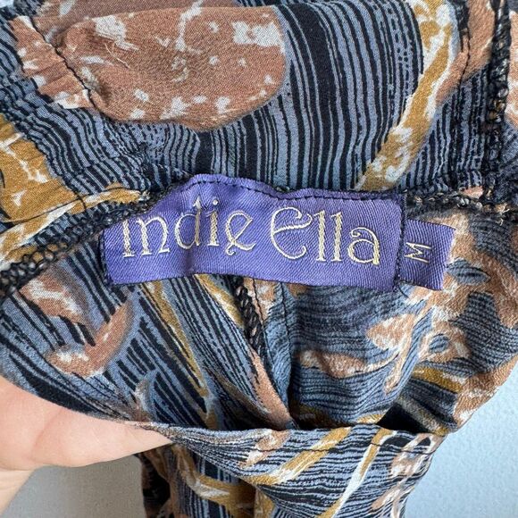 Indie Ella 100% Silk High Rise Romantic Flowy Culottes Boho Shorts Size Medium - Picture 5 of 7